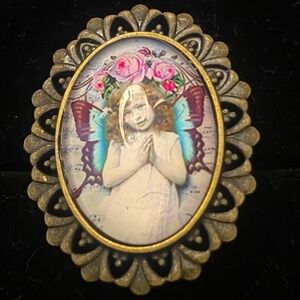 Vintage style Victorian shabby chic Cameo Ring